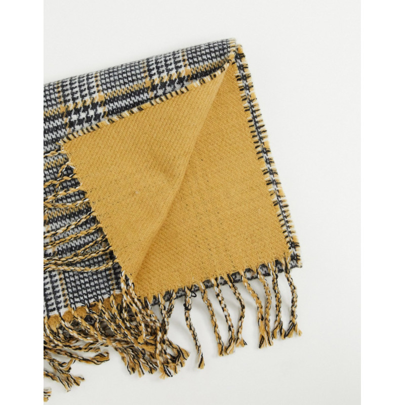 Topman check woven scarf in...
