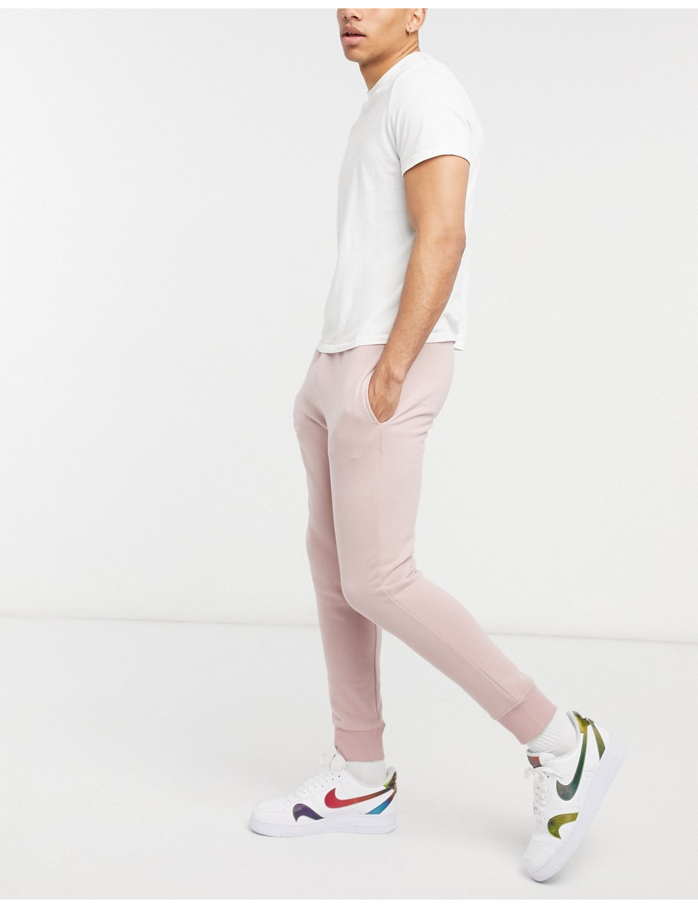Topman co-ord joggers in mauve