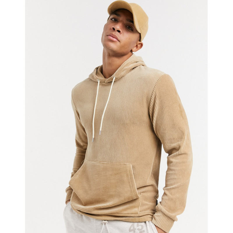 Only & Sons cord hoodie in...