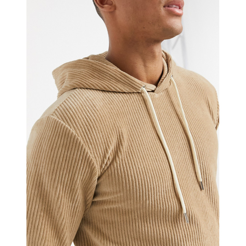 Only & Sons cord hoodie in...