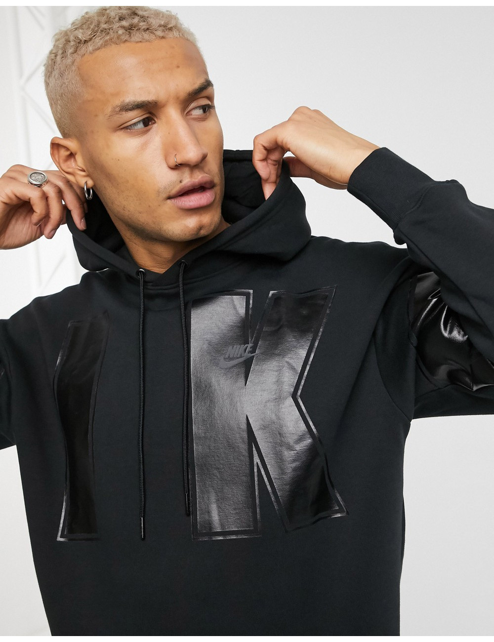 Nike fleece hoodie in black