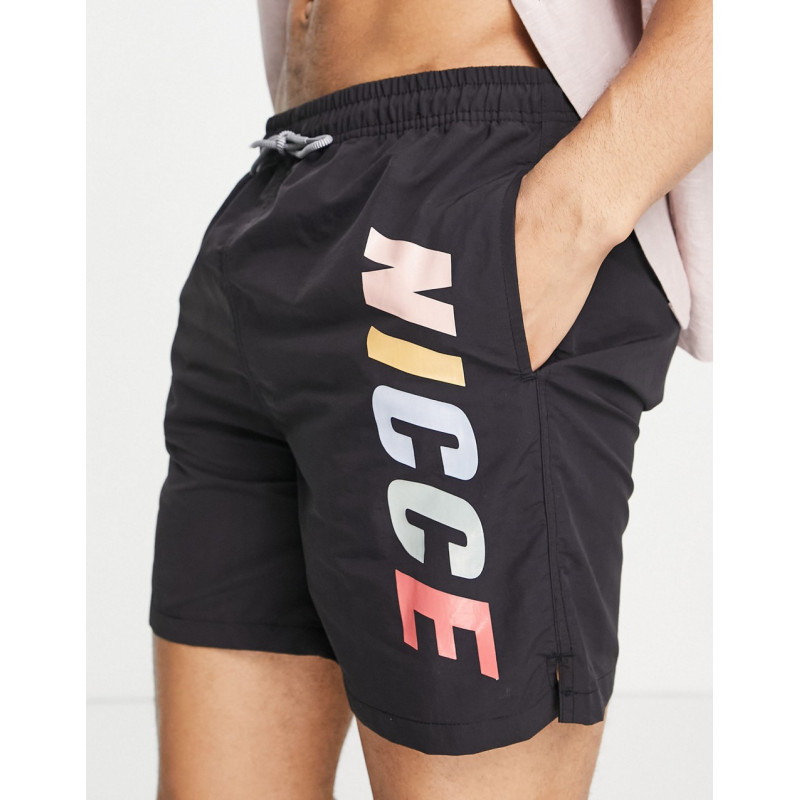 Nicce myriad shorts in black