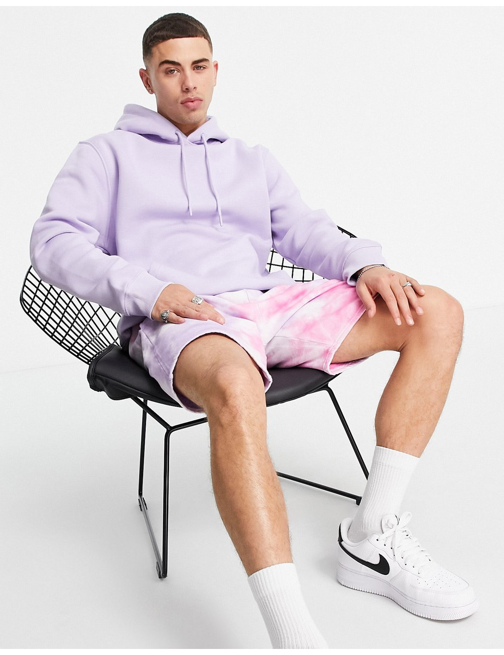 Topman co-ord hoodie in lilac