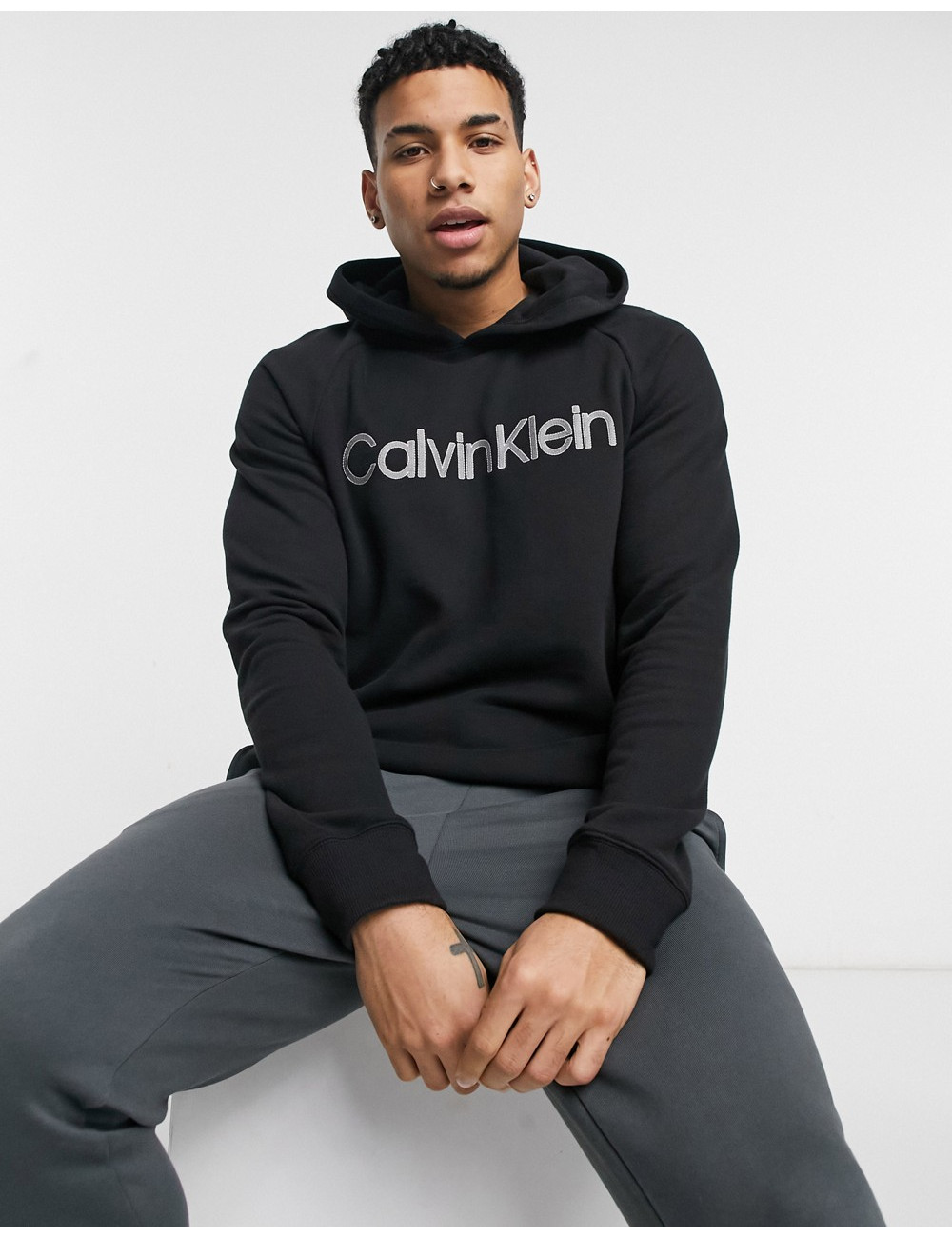 Calvin Klein logo hoodie in...