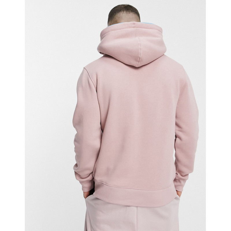 Topman double hoodie in pink