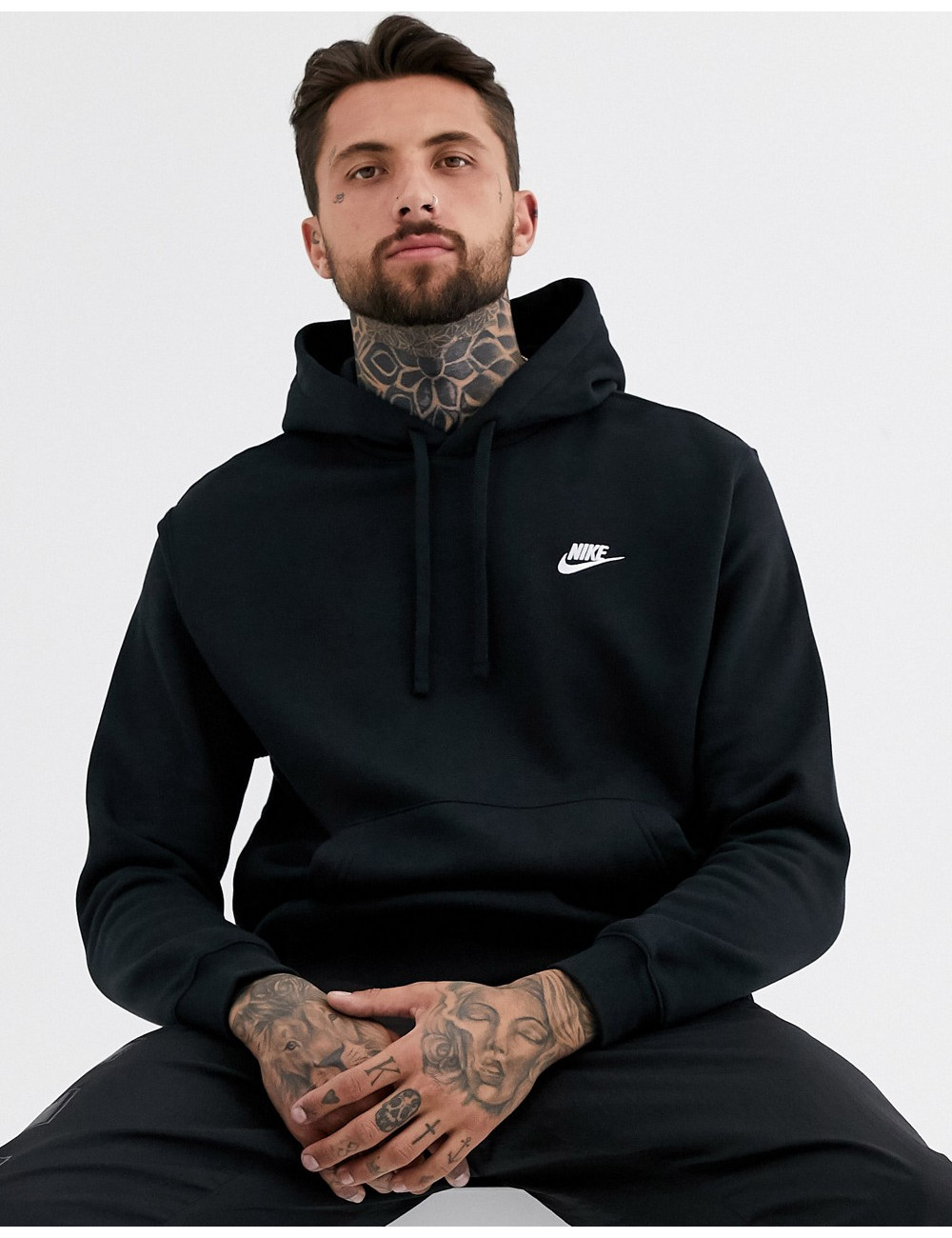 Nike Club hoodie in black