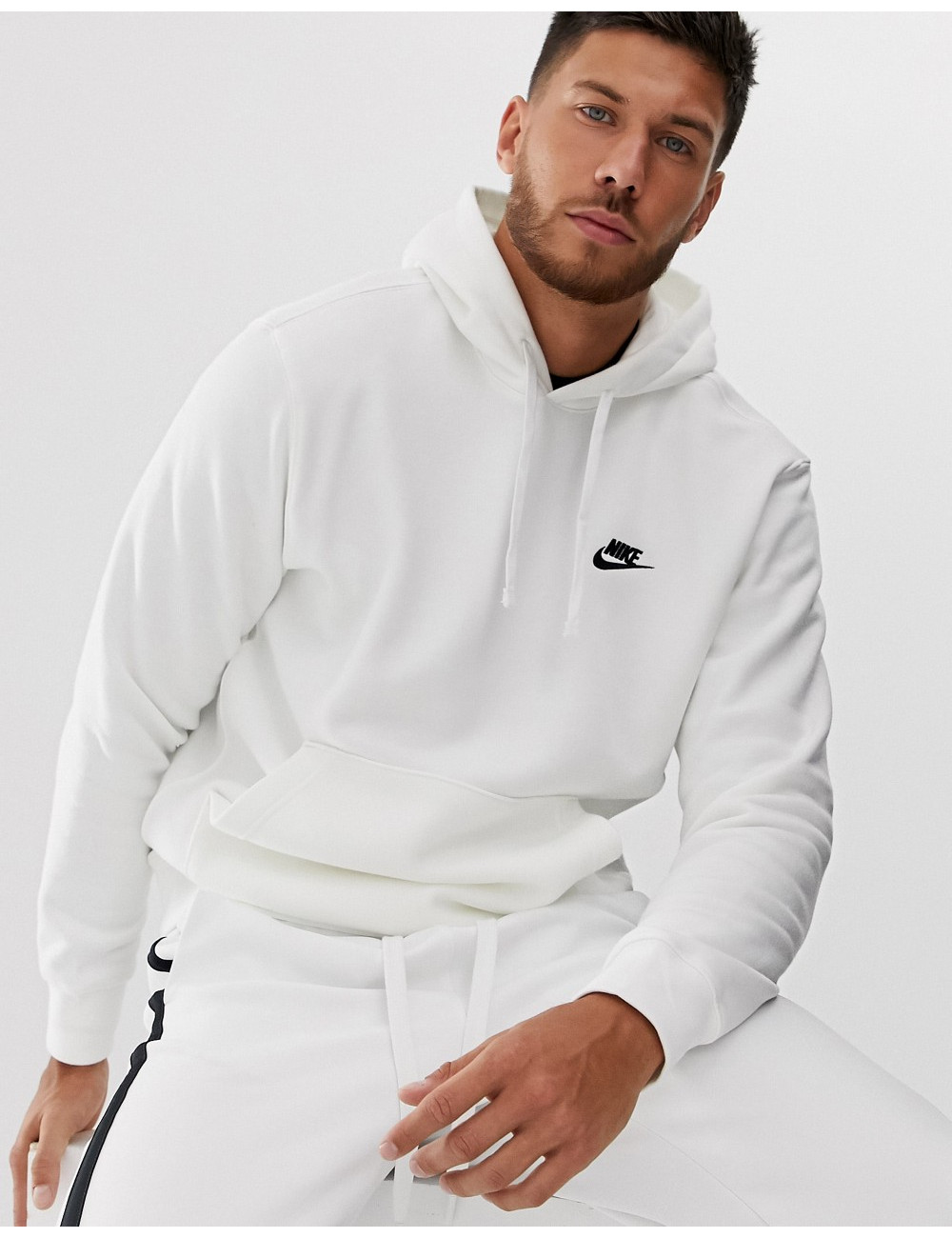 Nike Club hoodie in white