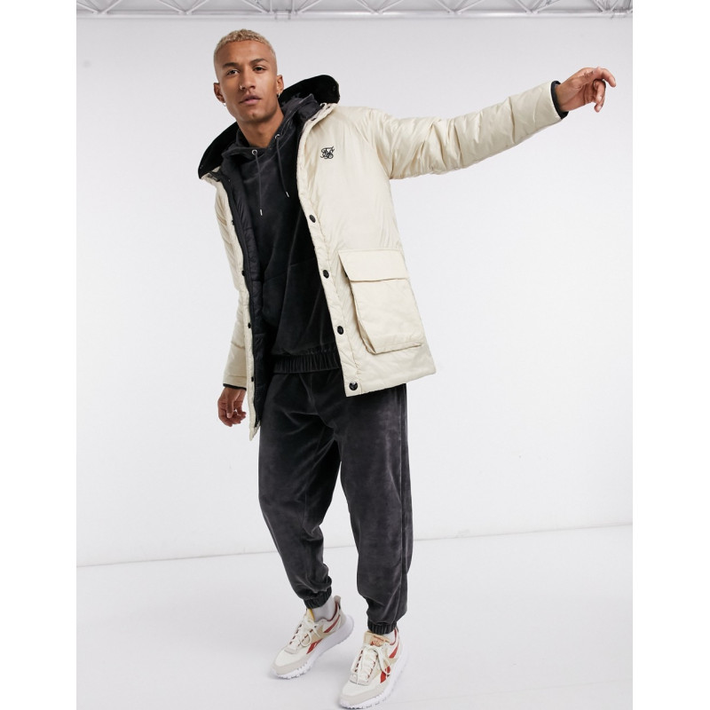 Siksilk puffer parka with...
