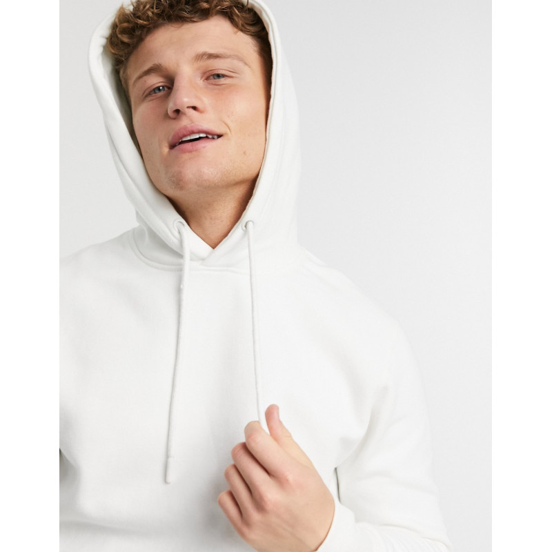 Pull&Bear hoodie in white