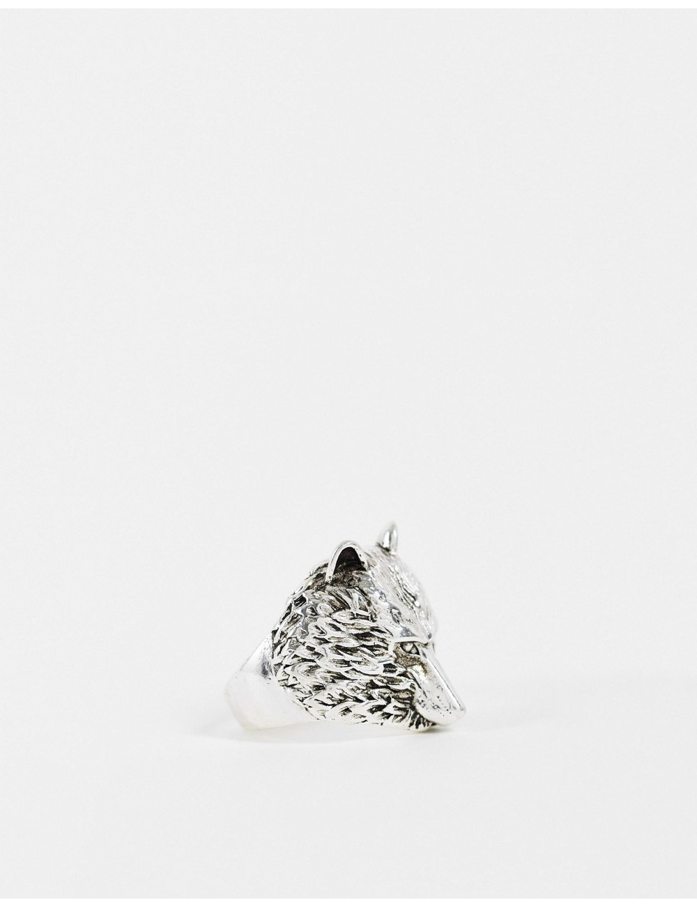 ASOS DESIGN ring with wolf...