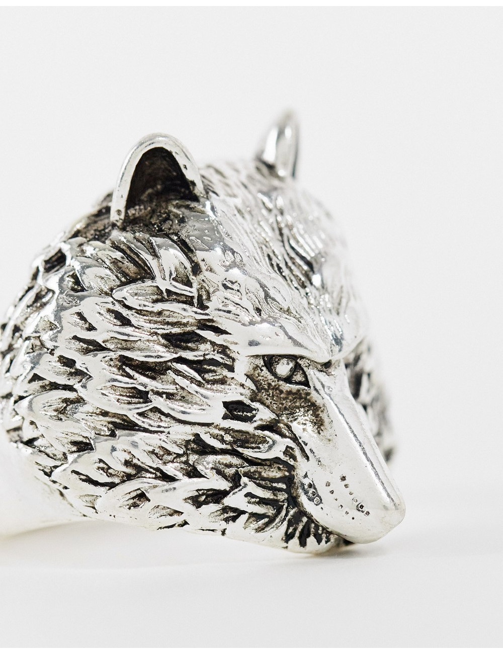 ASOS DESIGN ring with wolf...