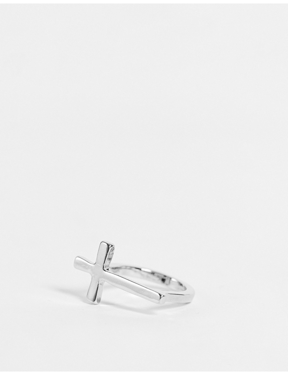 DesignB cross ring in silver