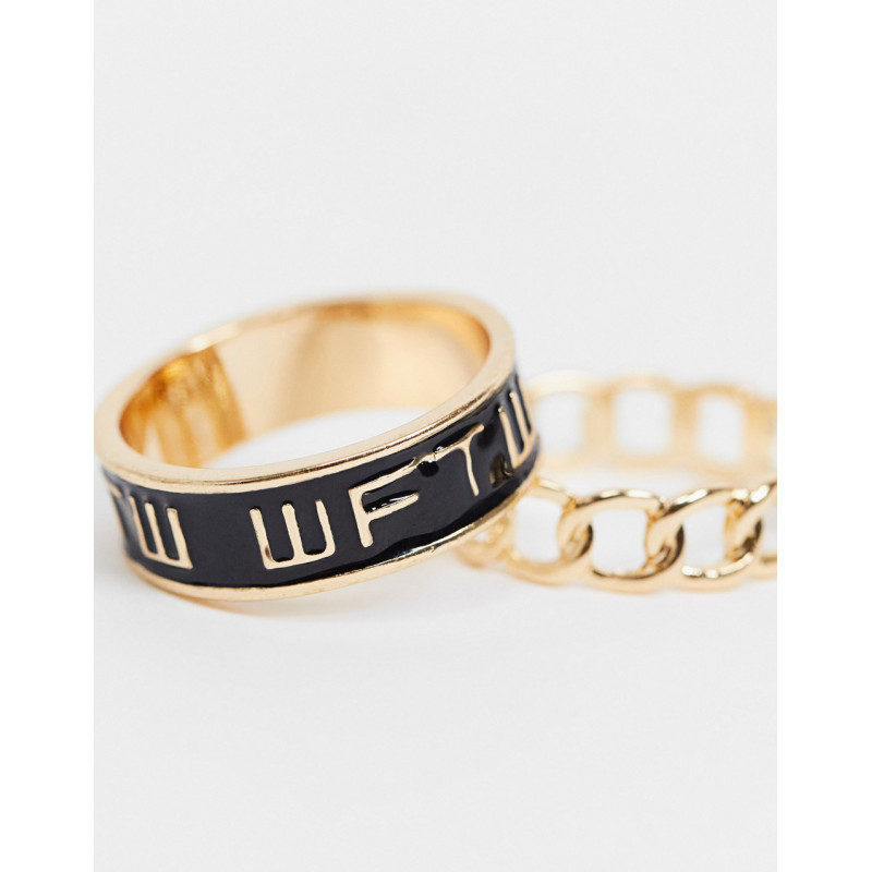 WFTW ring 2 pack in gold...