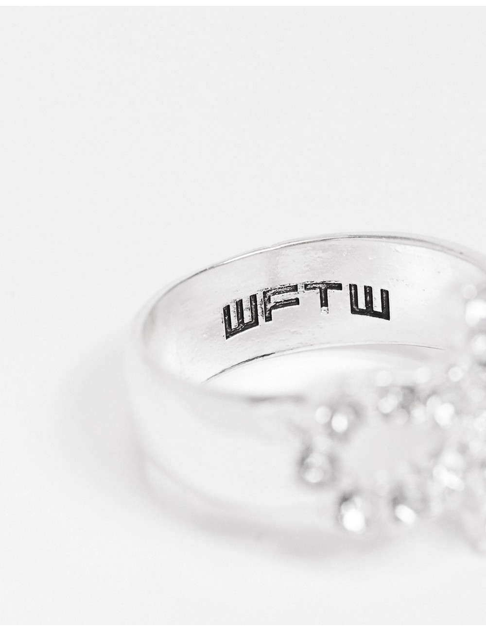 WFTW band ring in silver...