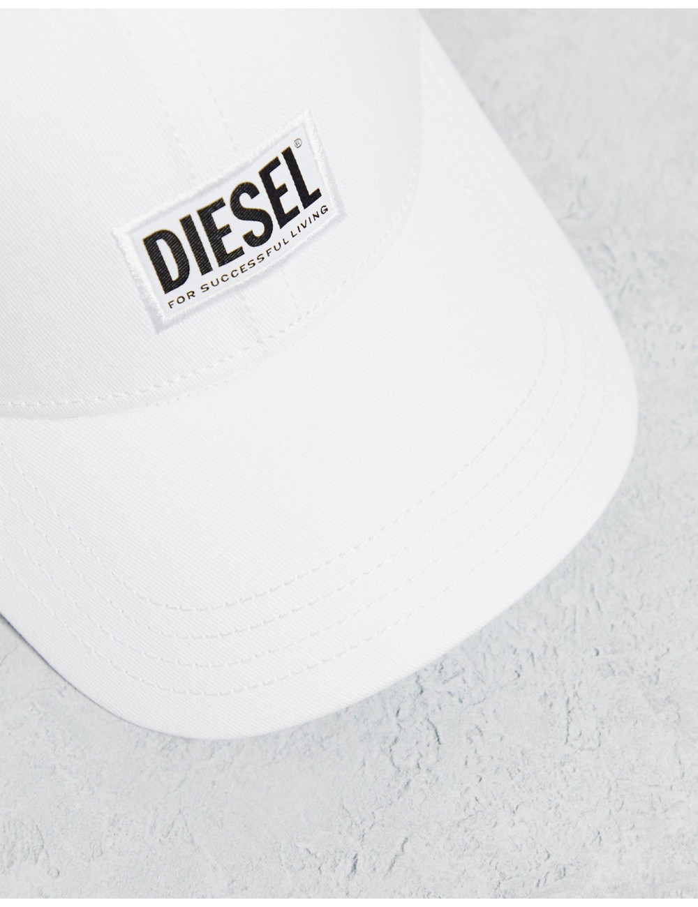 Diesel core logo cap in white