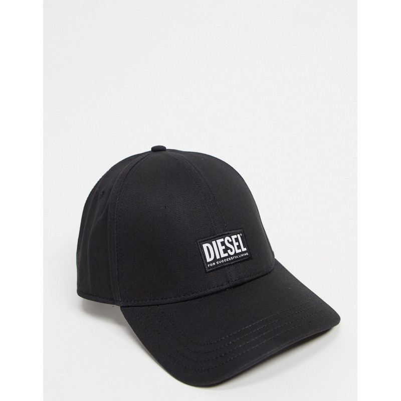 Diesel core logo cap in black