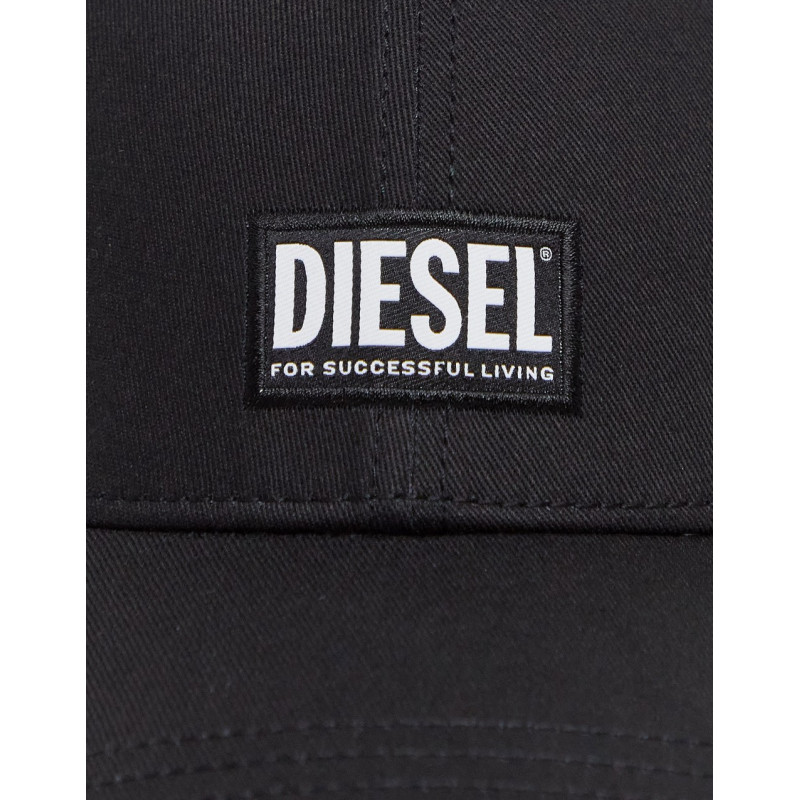 Diesel core logo cap in black