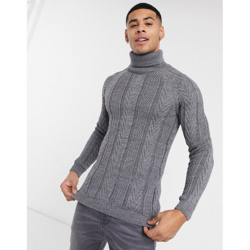 ASOS DESIGN knitted roll...
