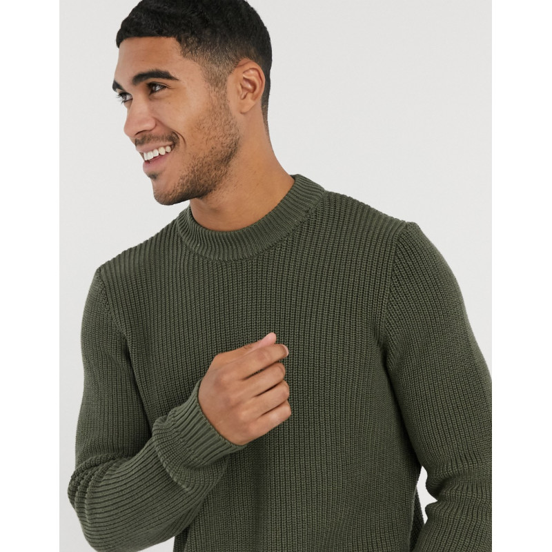 Topman knitted jumper in green
