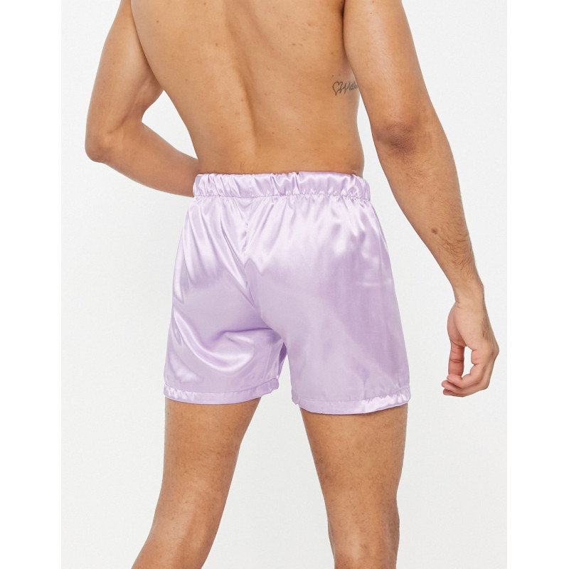 New Look satin boxer in lilac