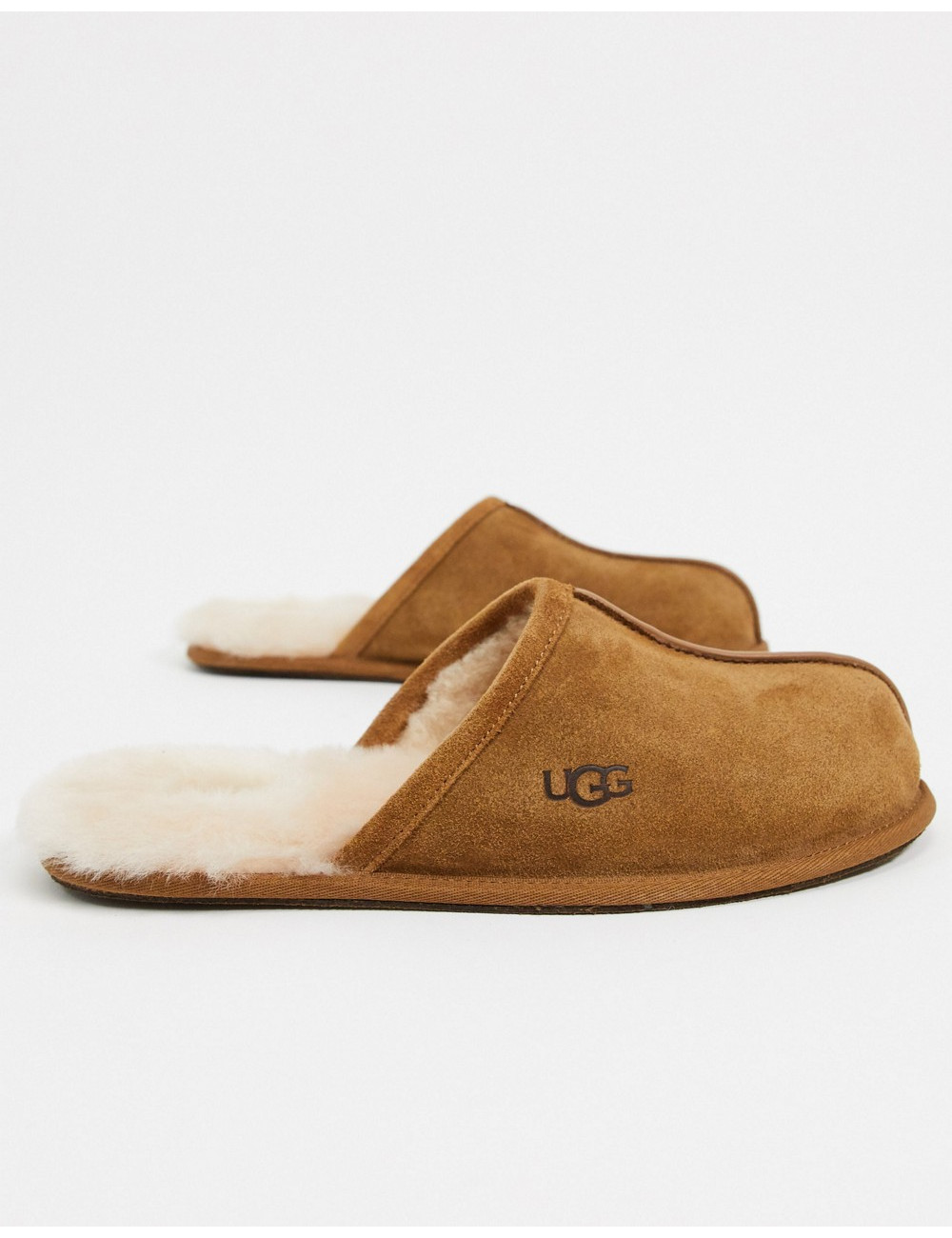 UGG scuff slippers in tan...