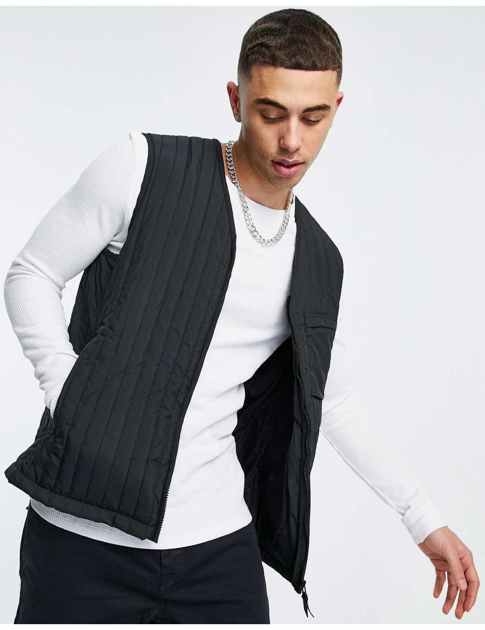Rains liner vest in black