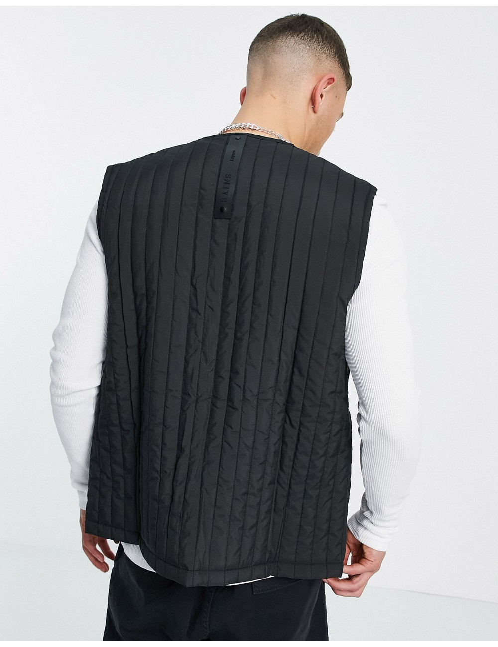 Rains liner vest in black