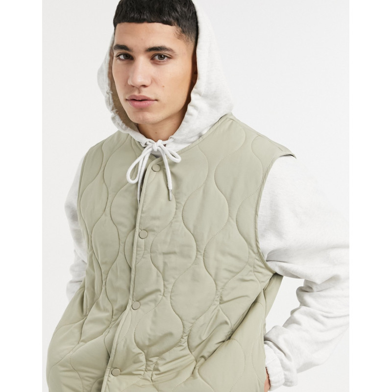 ASOS DESIGN quilted gilet...