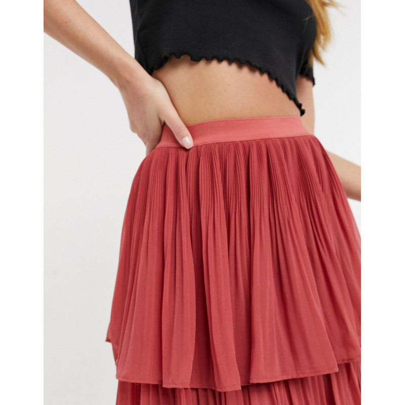 Topshop tiered pleated...