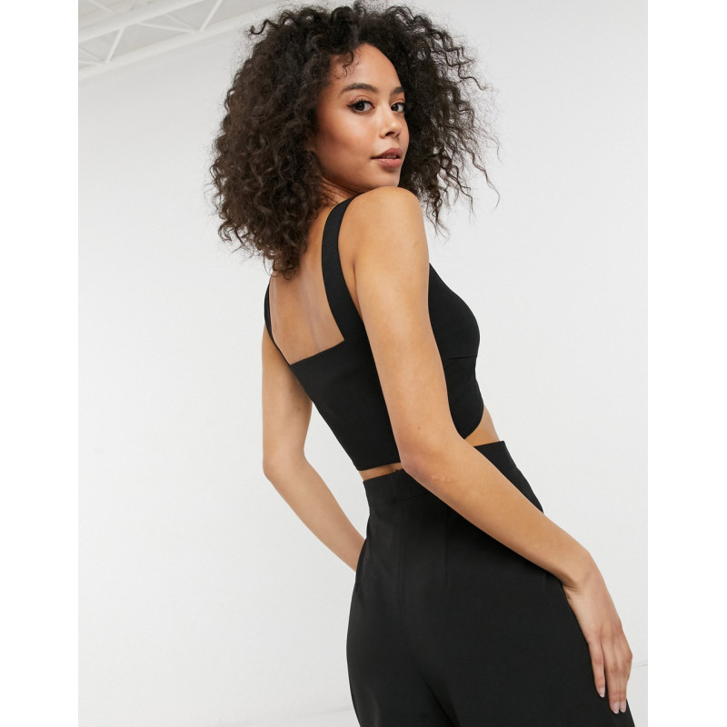 Vesper Tall crop top in black