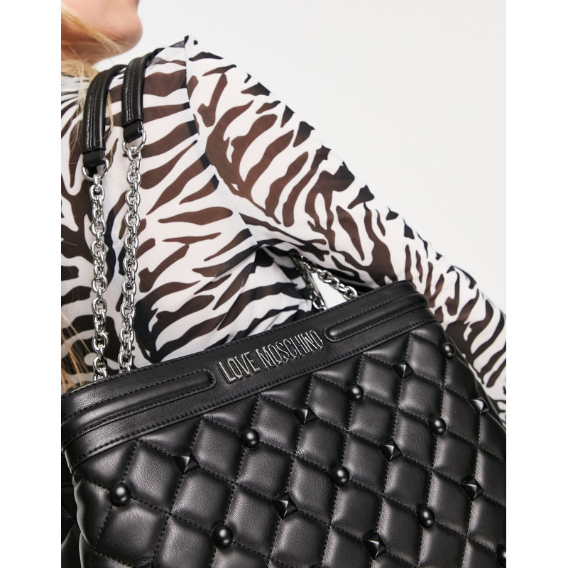 Love Moschino quilted tote...