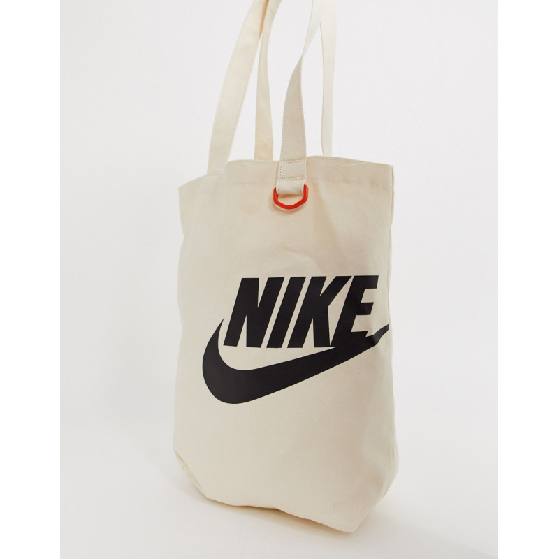 Nike cream tote bag