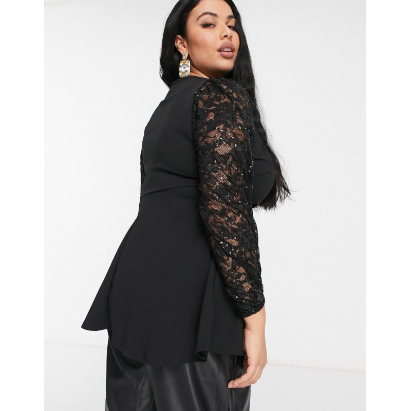 Yours sequin & lace sleeve...