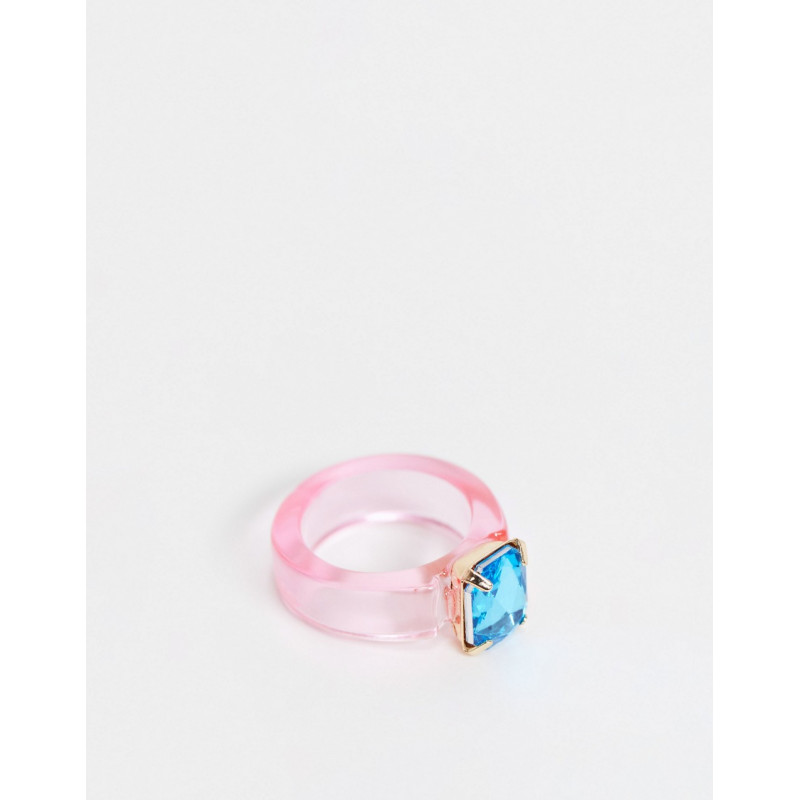 ASOS DESIGN ring in pink...