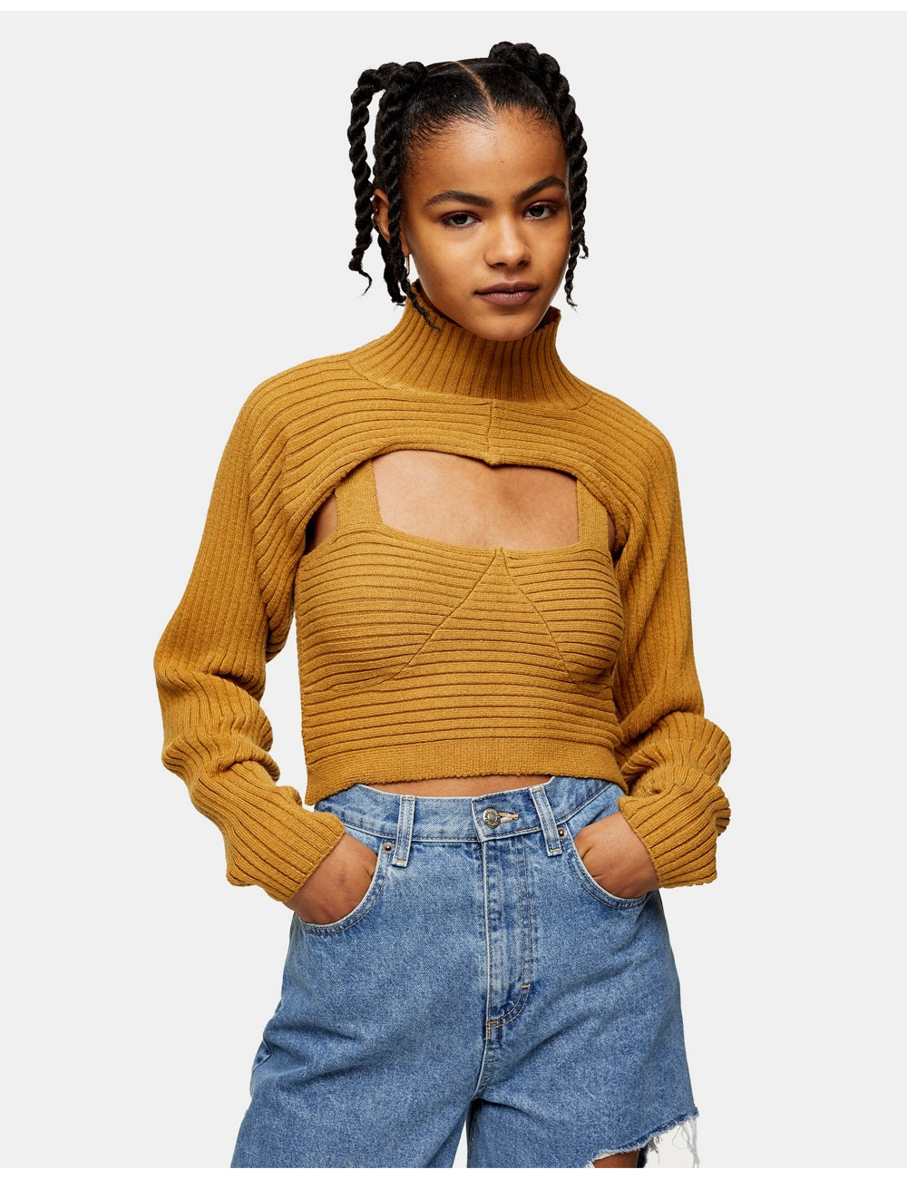 Topshop knitted ribbed...
