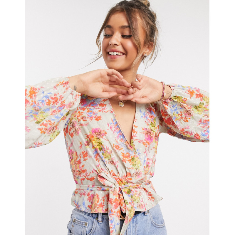 ASOS DESIGN tie front crop...