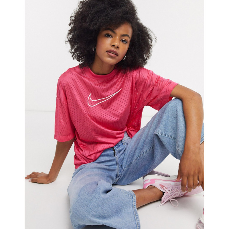 Nike mesh t-shirt in pink