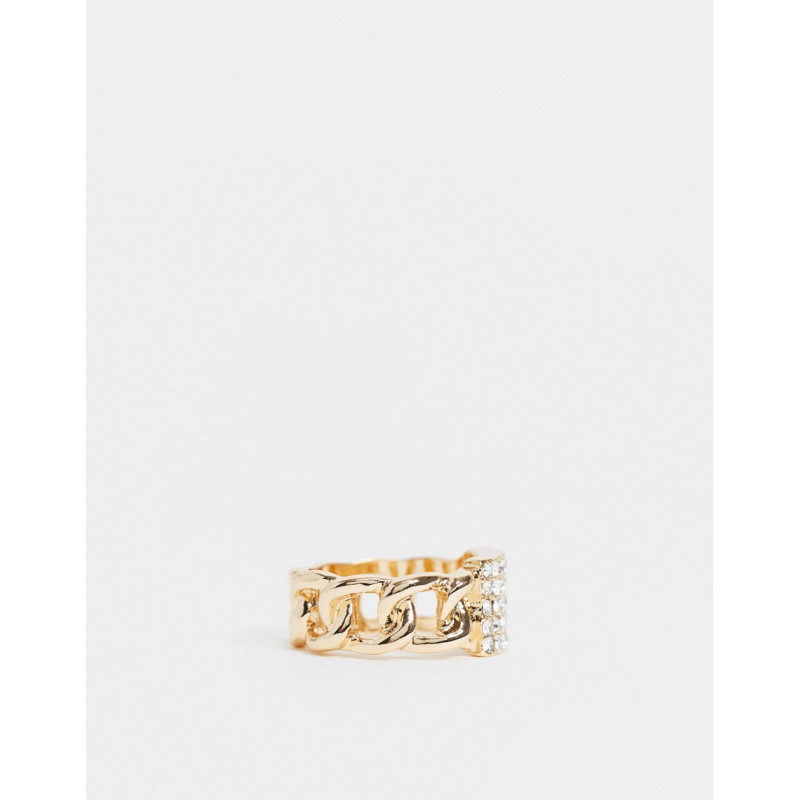 ASOS DESIGN ring with chain...