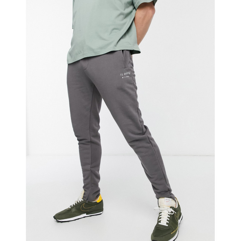 Il Sarto logo joggers in grey