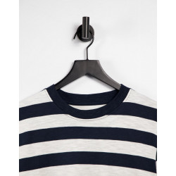 Tailor t-shirt stripe navy in Tom and white
