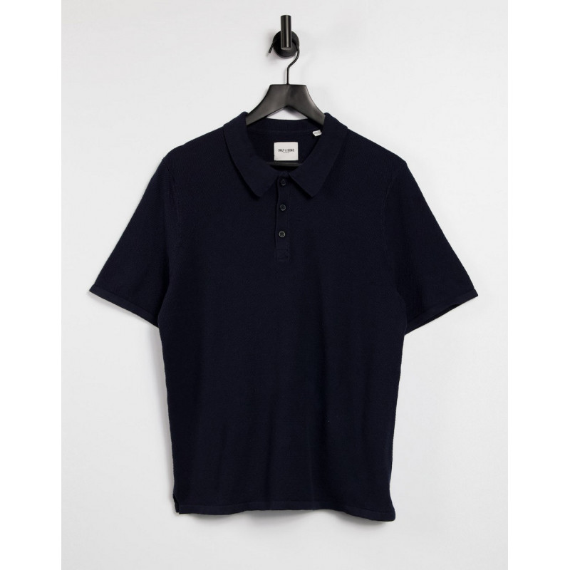 Only & Sons knitted polo in...