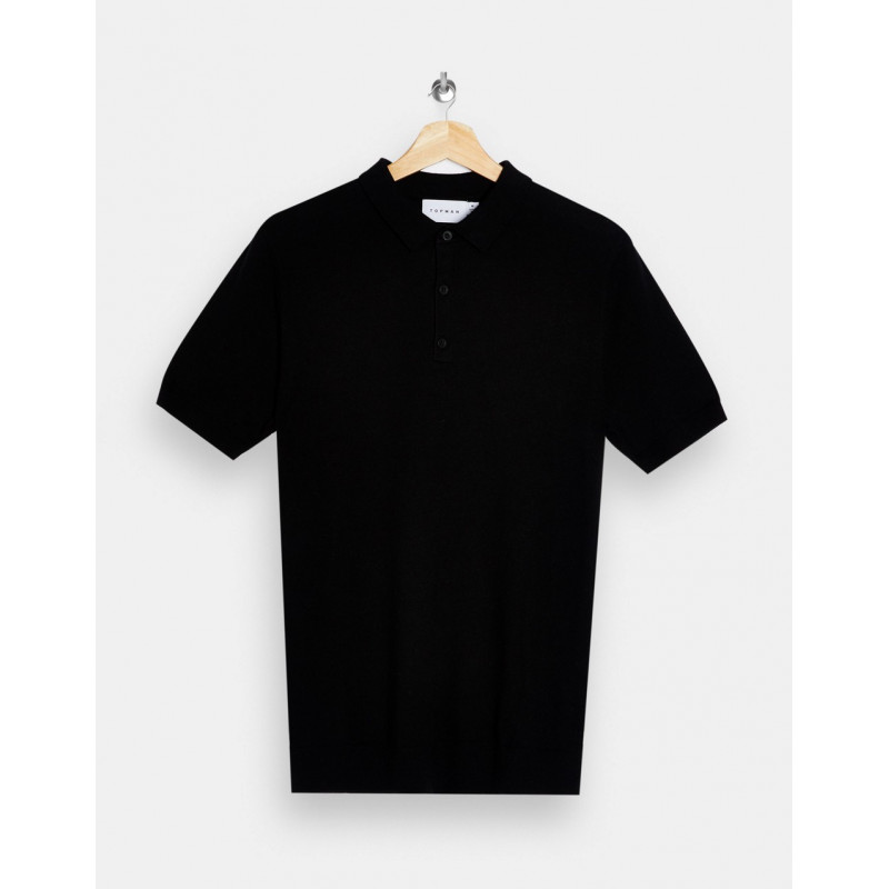 Topman organic knitted polo...