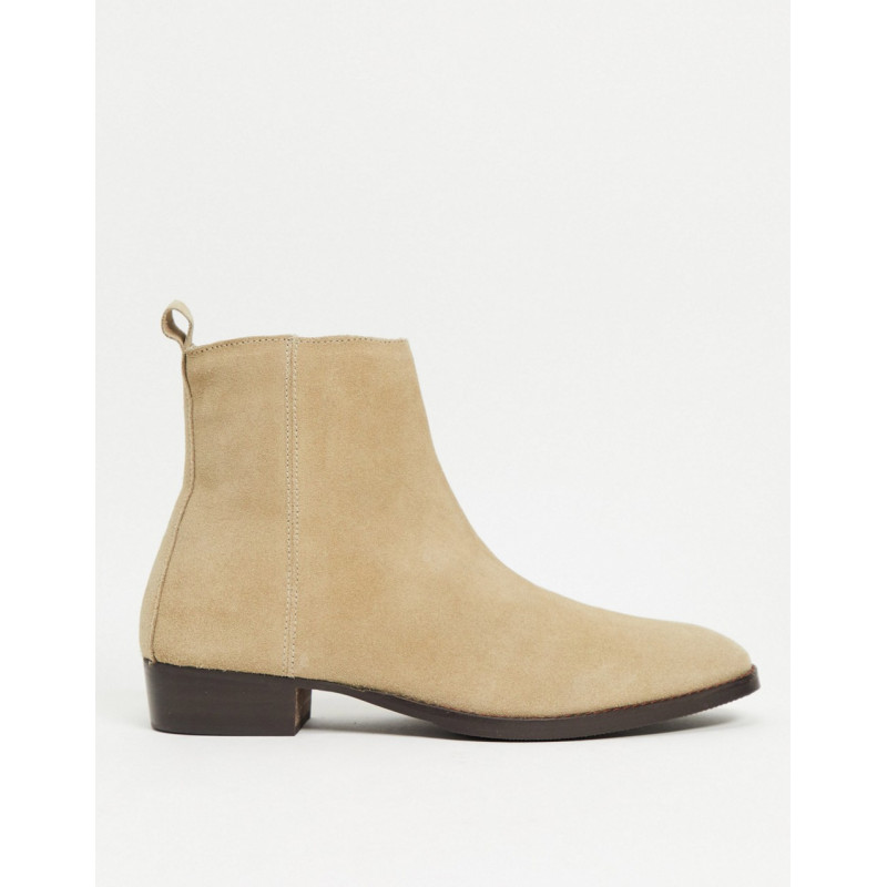 Topman cuban boots in stone