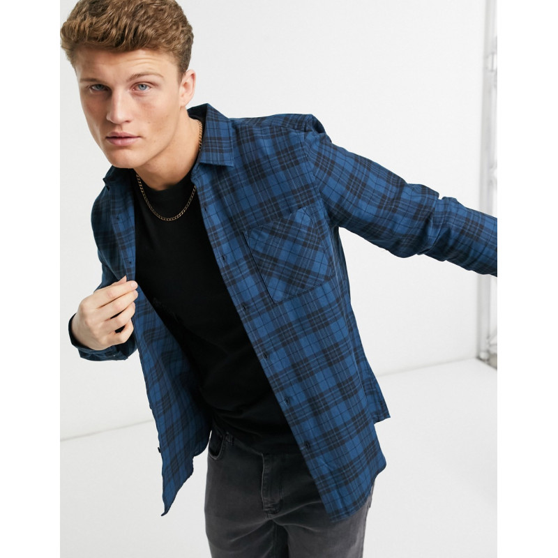 New Look check shirt in blue
