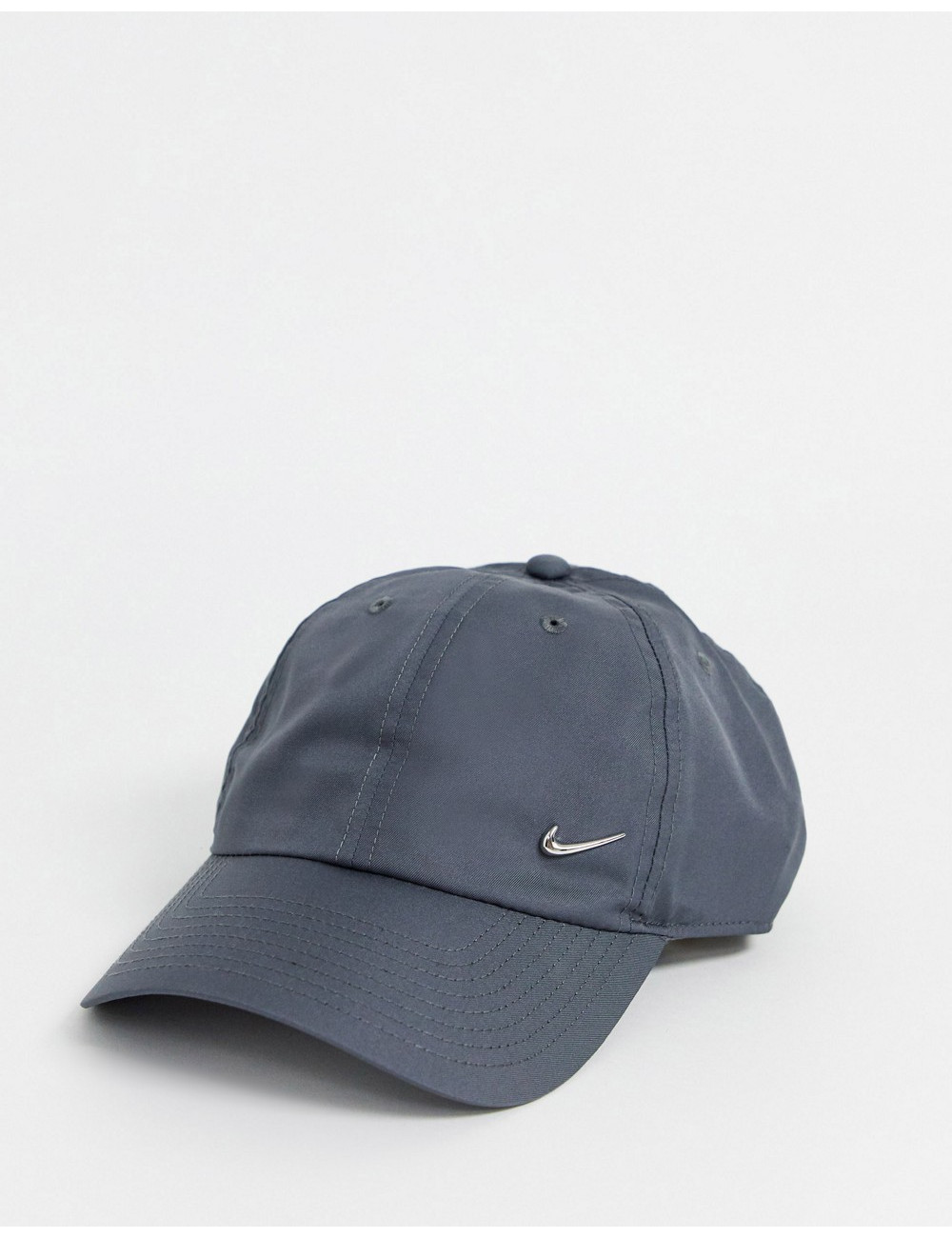 Nike metal swoosh cap in grey