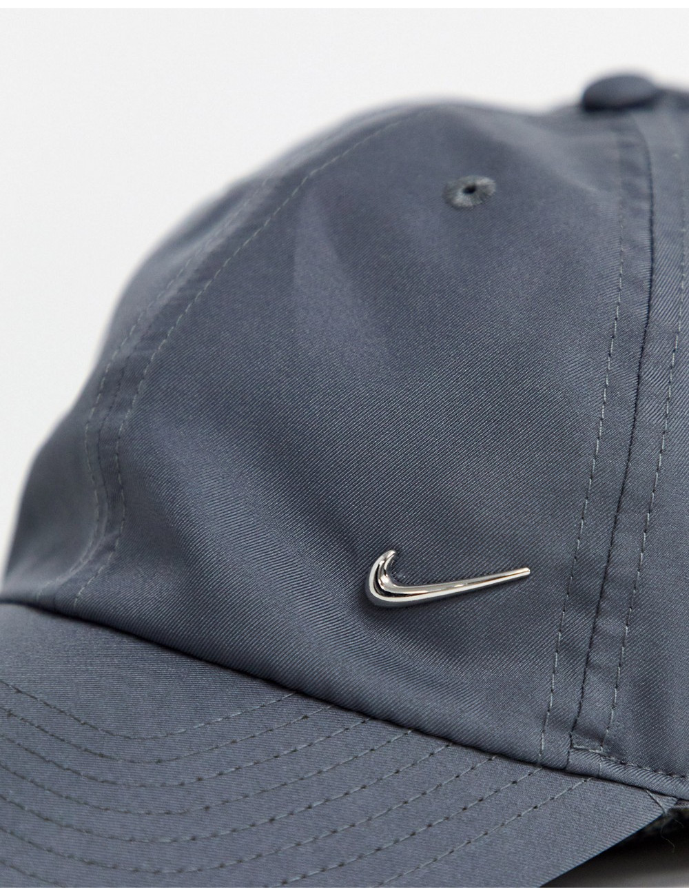 Nike metal swoosh cap in grey