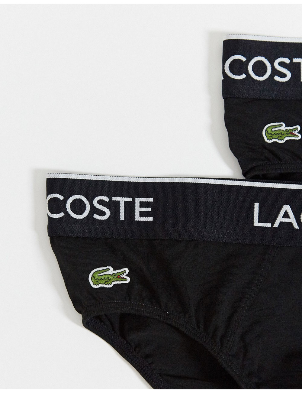 Lacoste 3 pack briefs in black