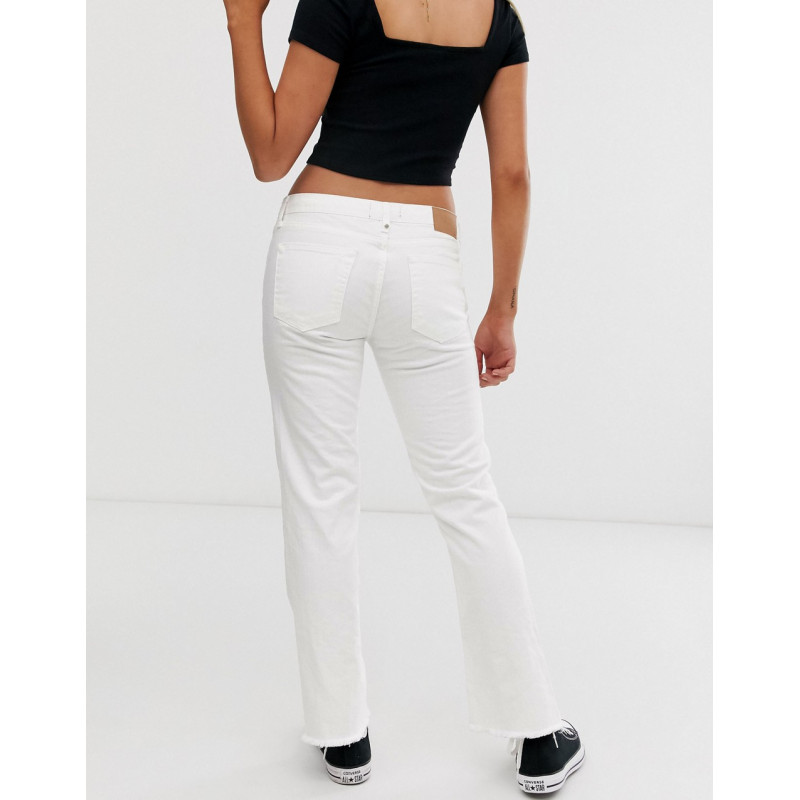 Pieces flared jeans in white
