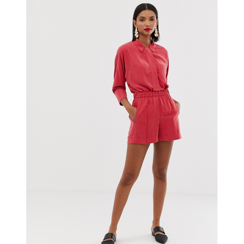 Mango shorts co ord in red