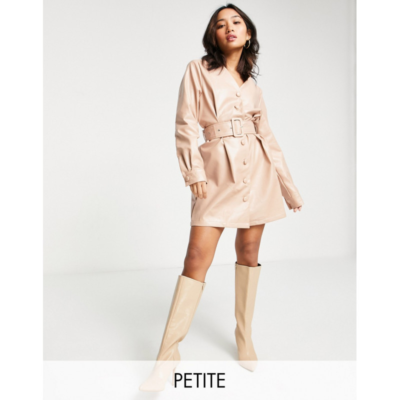 Missguided Petite PU belted...